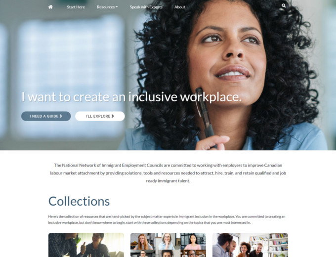 Homepage of IECC Network web design