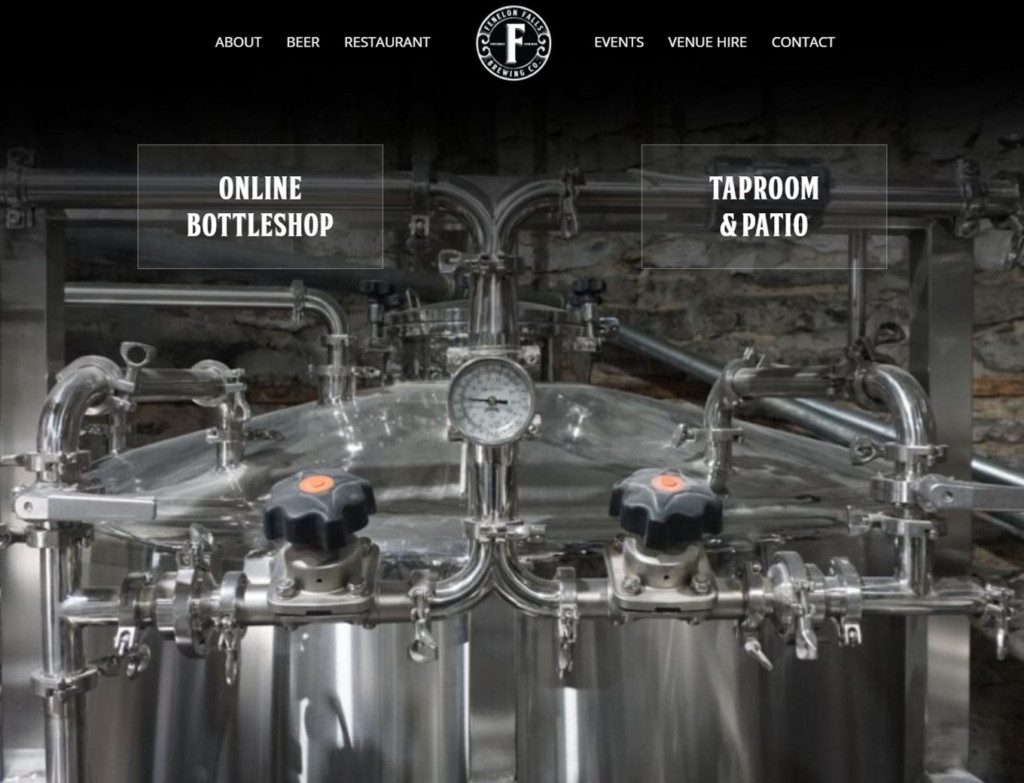Closeup of Fenelon Falls website design